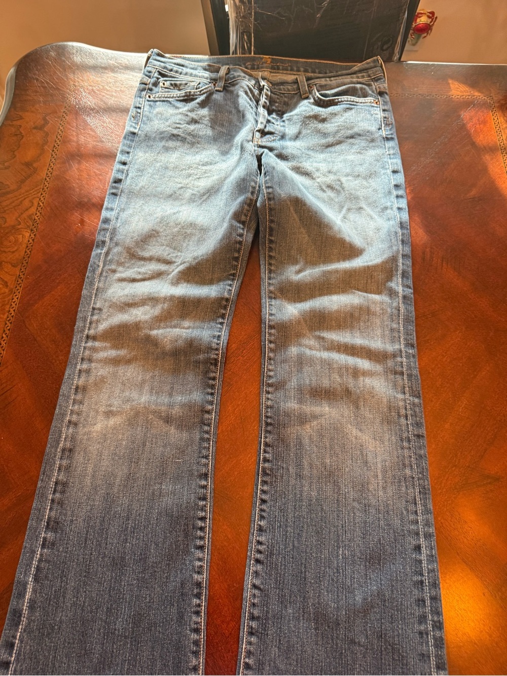 7 For All Mankind Men's Light Blue Bootcut Jeans 32 lenght 30x32